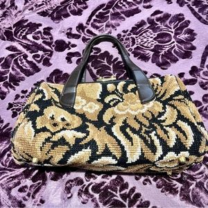 Vintage 1950s / 1960s Margolin Carpet Tapestry Purse